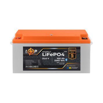 Акумулятор LP LiFePO4 25,6V - 100 Ah (2560Wh) (BMS 100A/50А) пластик Smart BT 29501 фото